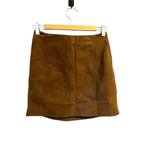 Free People Modern Femme Vegan Leather Lined Mini Skirt Women's sz 2 - Picture 3 of 7